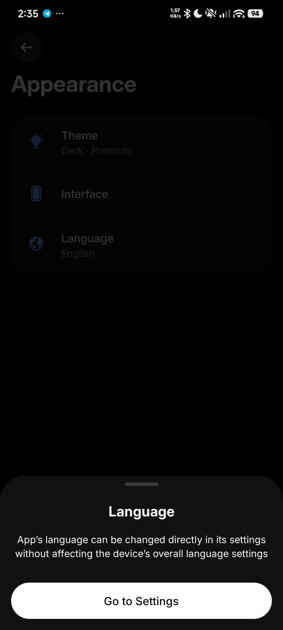 Schritt 3: Ändern Sie Language